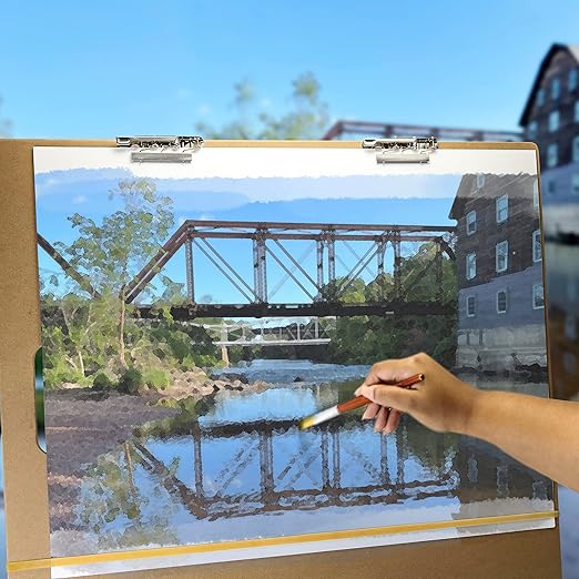 Officemate 23" x 26" Artist Sketch Board with Handle for Drafting Art - Portable Wooden Clipboard for Class, Studio or Field Use (83099)