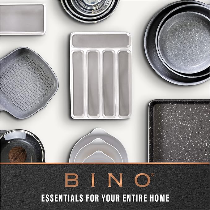 BINO | Plastic Storage Bins, Small - 2 Pack, Clear | THE SOHO COLLECTION | Pantry Organizers and Storage Containers Fridge Organizer Bins Kitchen Cabinet Organizer Medicine Cabinet Bin