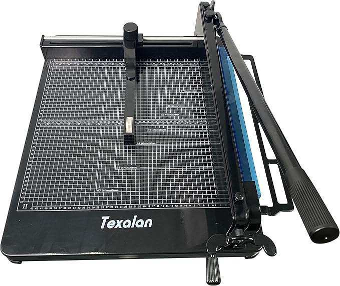 TEXALAN(R) Heavy Duty Guillotine Paper Cutter Black 400 Sheets Stack Paper Trimmer (A3-17'' Paper Cutter)