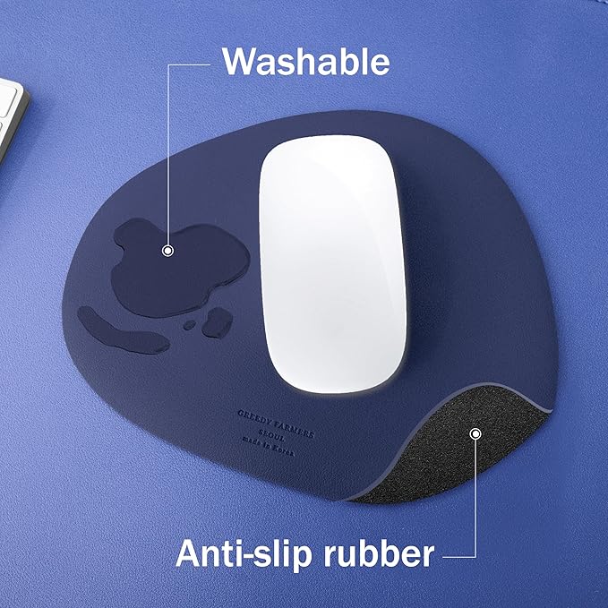 GREEDY FARMERS Mouse pad, Non-Slip Washable Waterproof Computer Mouse pad (Blue Moon Navy)