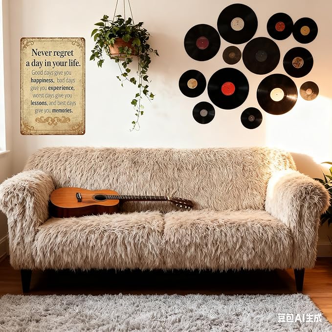 Vintage Inspirational Quote Metal Sign – Never Regret a Day in Your Life - Motivational Wall Art for Office, Home, or Classroom – Positive Gift for Friends, Coworkers, and Graduates (Never regret)