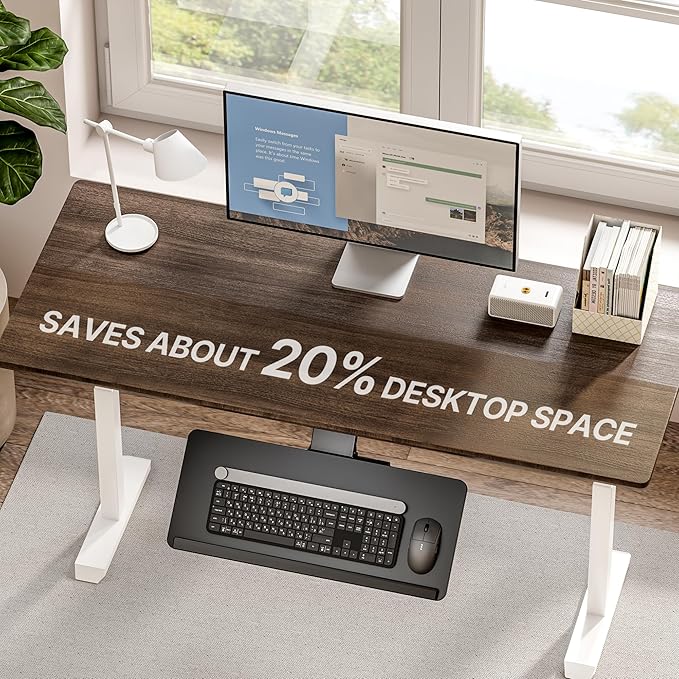 PEGZONE Keyboard Tray Under Desk with Storage Drawer, Height Adjustable Keyboard Tray Slide Out Swivel Tilt, Ergonomic Under Desk Mount Keyboard & Mouse Holder for Gaming Home Office, 25x11'', Black