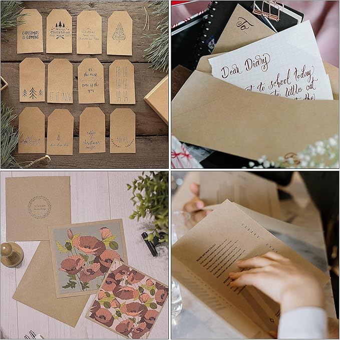 Brown Kraft Cardstock - 8.5'' x 11'' 85lb Cover Card Stock Heavyweight Paper Perfect for Scrapbooks/Art/Crafts/Christmas/New Year Cards 25 Sheets 250GSM UAP13KP