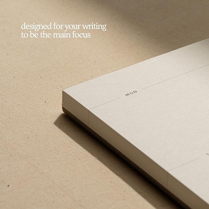 Weekly To-Do List Notepad – Desk Pad for Work and Study, Minimal, 11.7x8.3 Inches