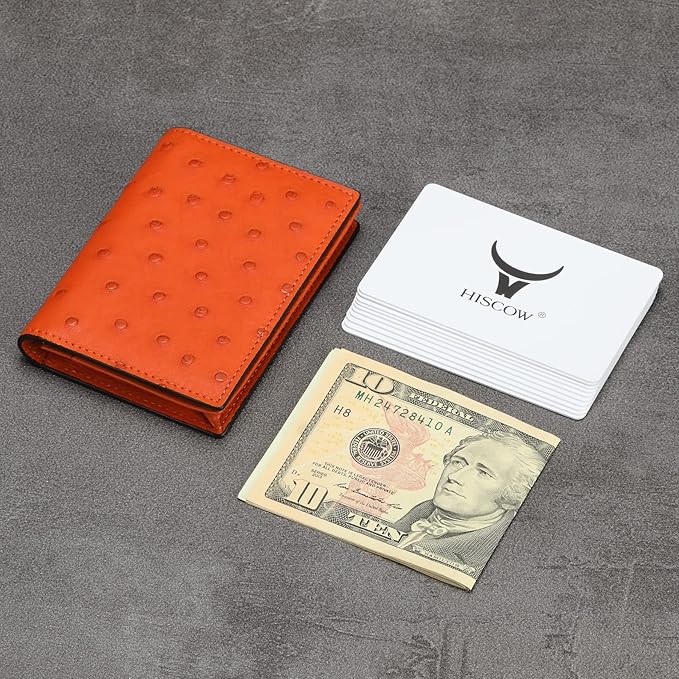 Leather Business Card Case Holder for Men & Women, Italian Calfskin