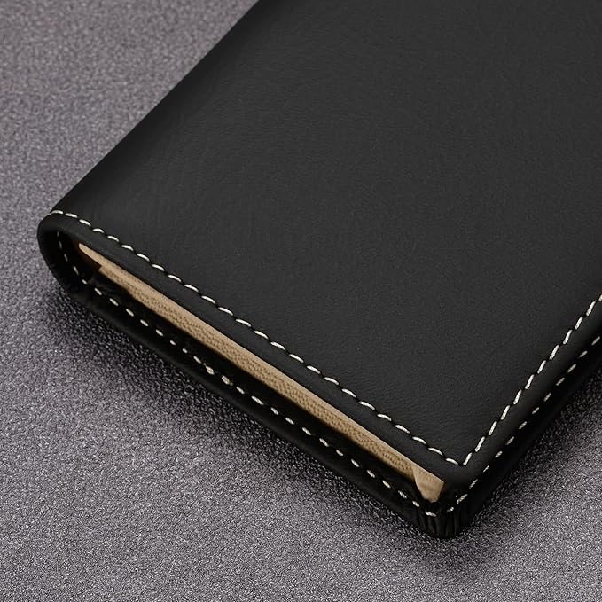 Leather Business Card Case Holder for Men & Women, Italian Calfskin