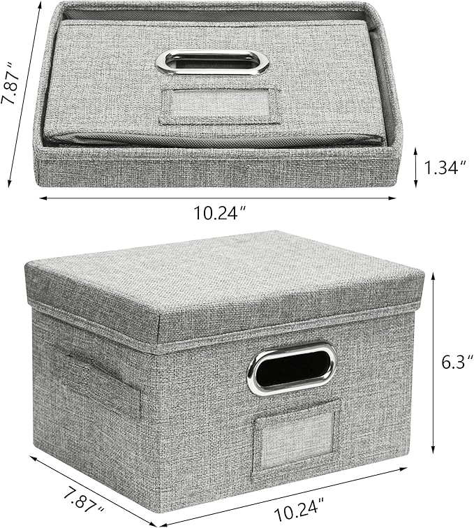 Remowith Greeting Card Organizer and Storage Box with 20 Pcs Adjustable Dividers, Storing Cards with 84 Pcs Labels Perfect for Storing Greeting Cards, Envelopes, Photos 1 Pack Grey