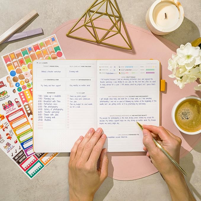 Clever Fox Self-Care Journal – Wellness & Daily Reflection Notebook – Mental Health & Personal Development Journal – Self-Care, Meditation & Mood Journal for Women & Men – A5 Size (Amber Yellow)