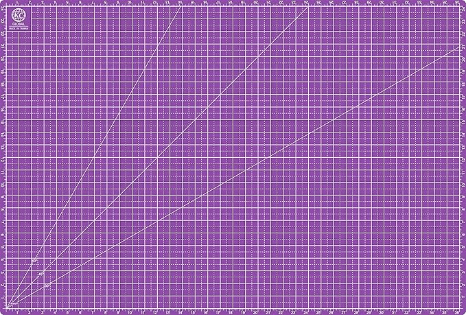 KC GLOBAL A1 (38"x26") Professional Grade Self-Healing Cutting Mat (Purple) - Odor-Free, Reversible, Eco-Friendly, Durable Bright Surface. Premium Desk Mat for Crafters, Quilters, and Hobbyist