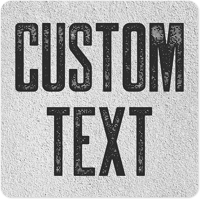 Custom Sign, Custom Street Sign, 11 Font Colors, 13 Font Styles, 4 Hole Options, 22 Sizes, 24x24 Inches, Rust Free DiBound, Fade Resistant, Made in USA by My Sign Center (Concrete)