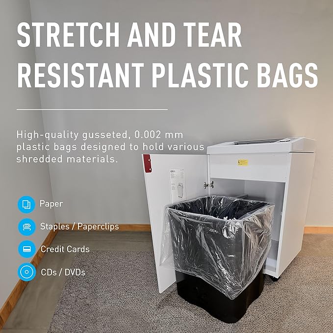 IDEAL Maintenance Bundle: AC0901H Gusseted Shredder Bags 40x14x48 Case 80 56-Gallon + High-Cling Lubricating Oil 6 Quart Bottles IDEACCED21/6H Compatible 2604, 3105, 4001 4003 4005, 4108