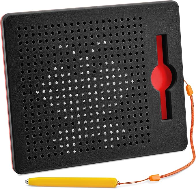 AYNAT FUN Magnetic Drawing Board for Toddlers & Kids - Toddler Doodle & Sketch Toys, Includes Magnet Stylus Pen and Beads for Girls & Boys, Travel & Car Ride Activities
