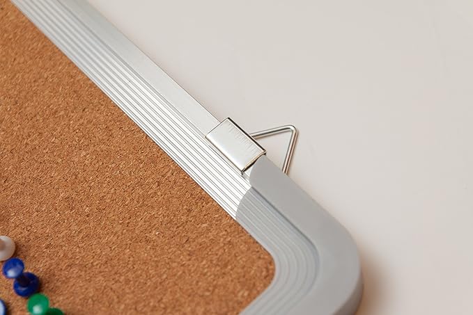 Cork Board Set for Wall - Bulletin Board Corkboard 24 x 18 in with 10 Thumb Tacks - Wall Hanging Pin Board Message Board Tack Board Organizer for Home, Office, Desk and Cubicle (24x18)