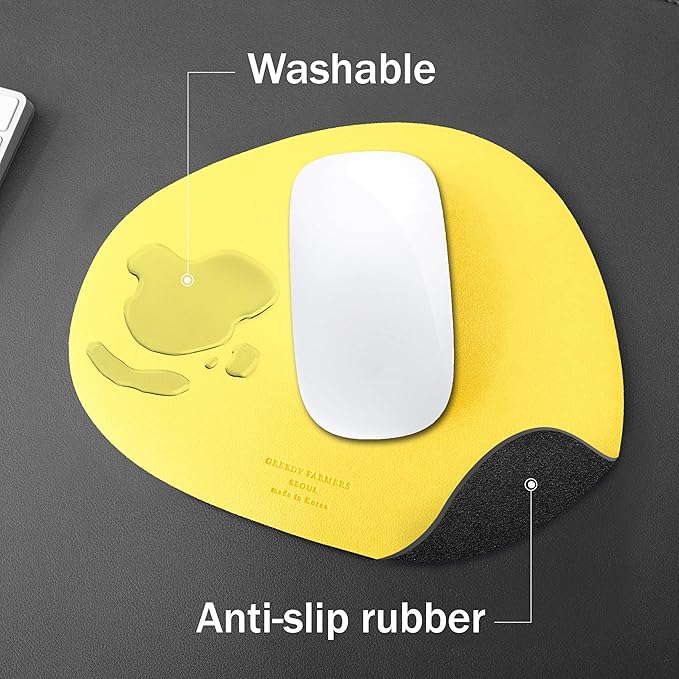 GREEDY FARMERS Mouse pad, Non-Slip Washable Waterproof Computer Mouse pad (Lemon Butter Cream)