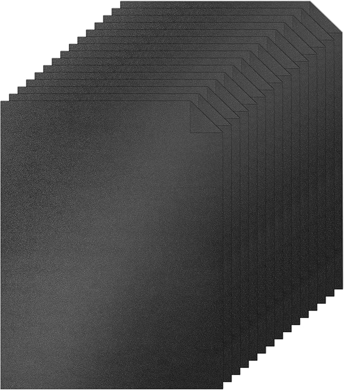 Silunkia 40 Sheets Black Shimmer Cardstock 8.5 x 11 Halloween Cards, 75lb Heavyweight Black Paper Card Stock for Card Making, greeting Cards, Wedding Invitations, Paper Crafting