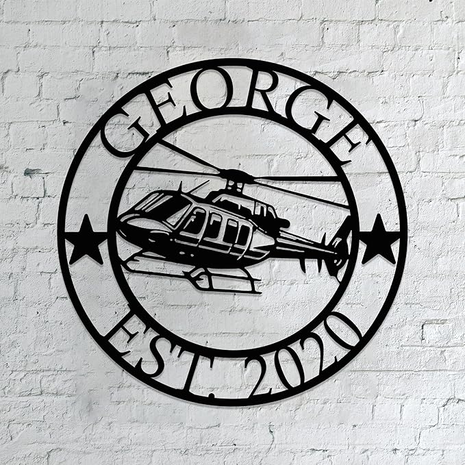 Personalized Metal Airplane Wall Art, Airplane Name Sign, Customized Pilot Name Sign, Airplane Hangar Sign Decor, Aviation Home Office Decor, Large Outdoor Decor, Pilot Gifts, Aircraft Lovers Gift