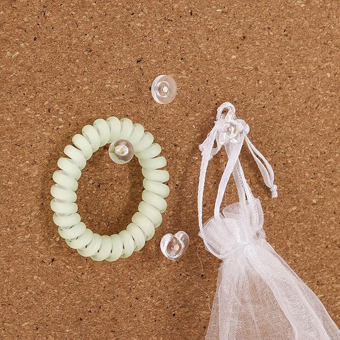 400Pcs Clear Push Pins 4 Types Thumb Tacks for Wall - Decorative Push Pins for Bulletin Board and Cork Board