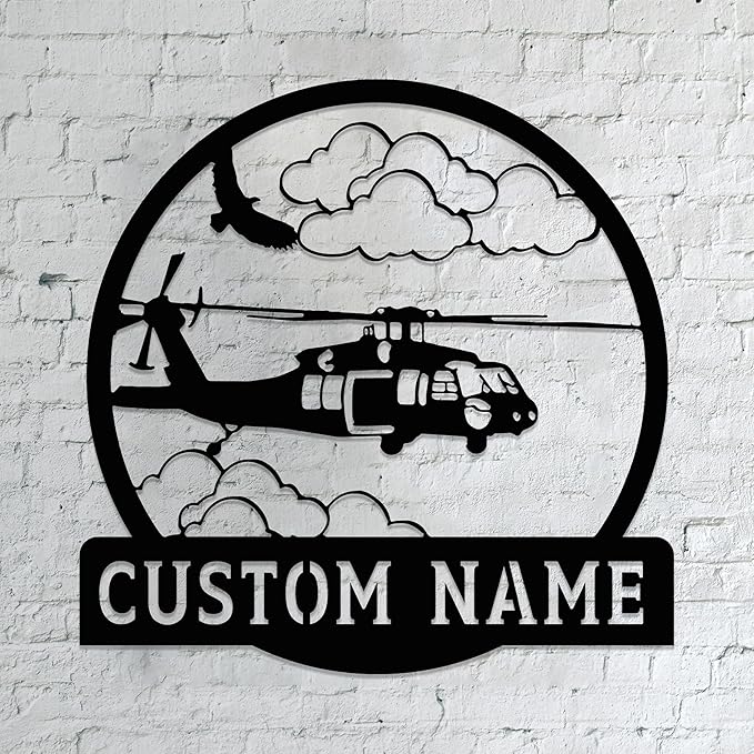 Personalized Metal Airplane Wall Art, Airplane Name Sign, Customized Pilot Name Sign, Airplane Hangar Sign Decor, Aviation Home Office Decor, Large Outdoor Decor, Pilot Gifts, Aircraft Lovers Gift