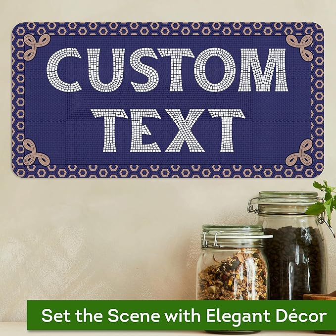 Custom Sign, Custom Street Sign, 11 Font Colors, 13 Font Styles, 4 Hole Options, 22 Sizes, 6x12 Inches, Rust Free DiBound, Fade Resistant, Made in USA by My Sign Center (Fauxsaic 1)