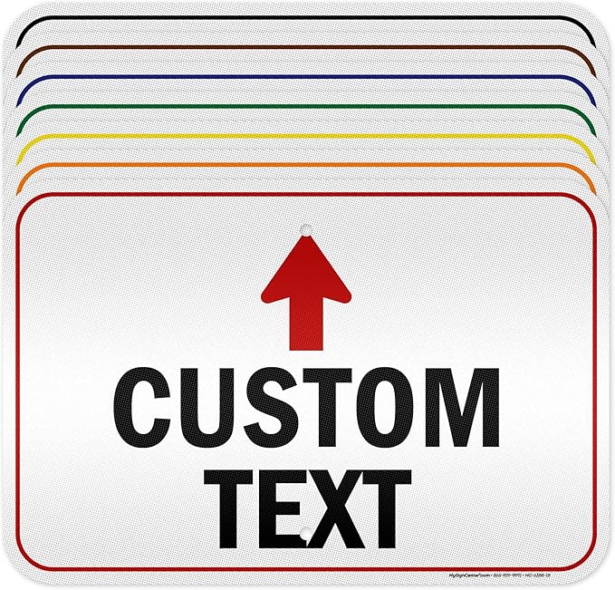 Custom Arrow Directional Sign, 12x18 Inches, 3M EGP Reflective, Rust Free .063 Aluminum, Fade Resistant, Made in USA by My Sign Center