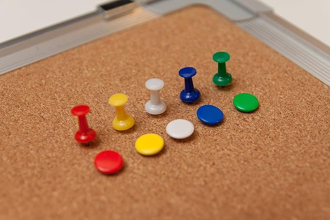 Cork Board Set for Wall - Bulletin Board Corkboard 18 x 24 in with 10 Thumb Tacks - Wall Hanging Pin Board Message Board Tack Board Organizer for Home, Office, Desk and Cubicle (18x24 Vertical)