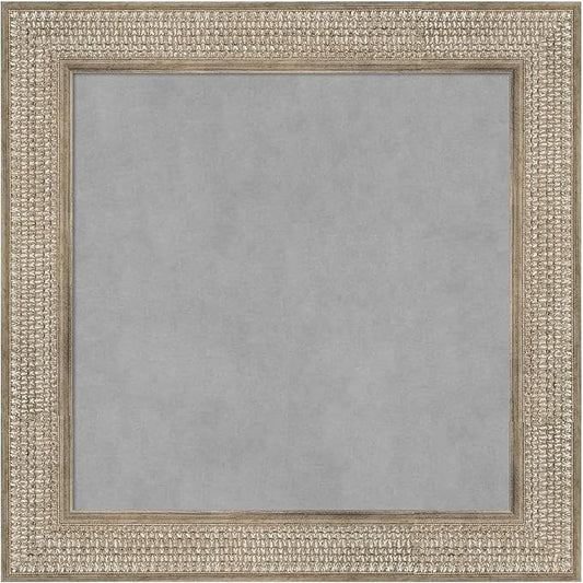 Amanti Art Silver Framed Magnetic Board 26x26 Medium Vision Board for use with Magnets, 100% Metal Sheet to Display Items as Office Decor or for Home Organization in mudroom, Kitchen or Kids Room