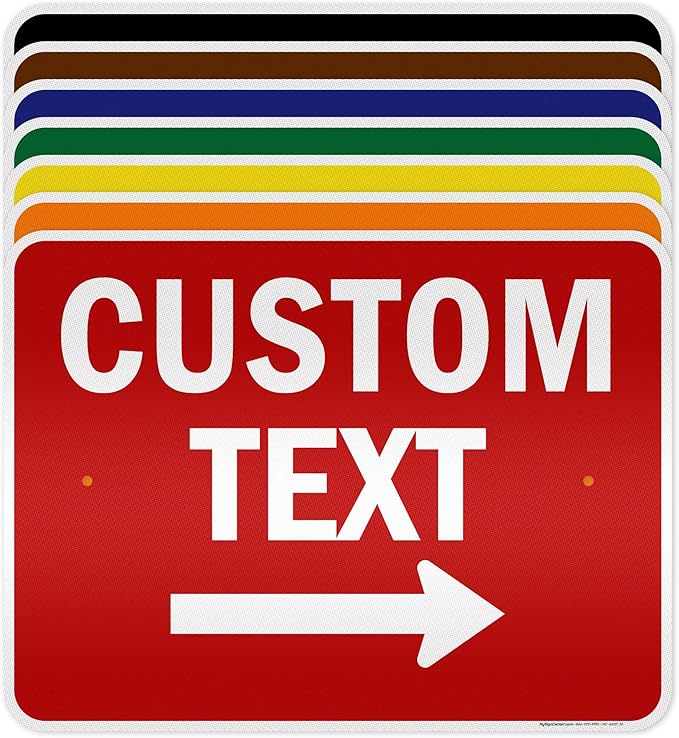 Custom Arrow,Custom Directional Sign, Right Arrow, 18x24 Inches, 3M EGP Reflective, Rust Free .080 Aluminum, Fade Resistant, Made in USA by My Sign Center