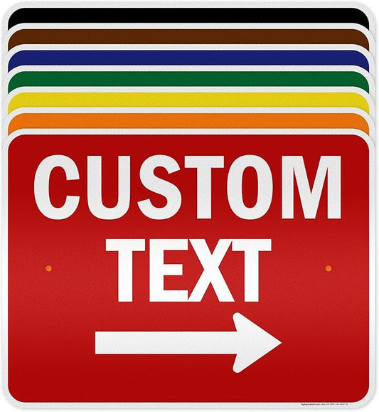 Custom Arrow,Custom Directional Sign, Right Arrow, 18x24 Inches, 3M EGP Reflective, Rust Free .080 Aluminum, Fade Resistant, Made in USA by My Sign Center