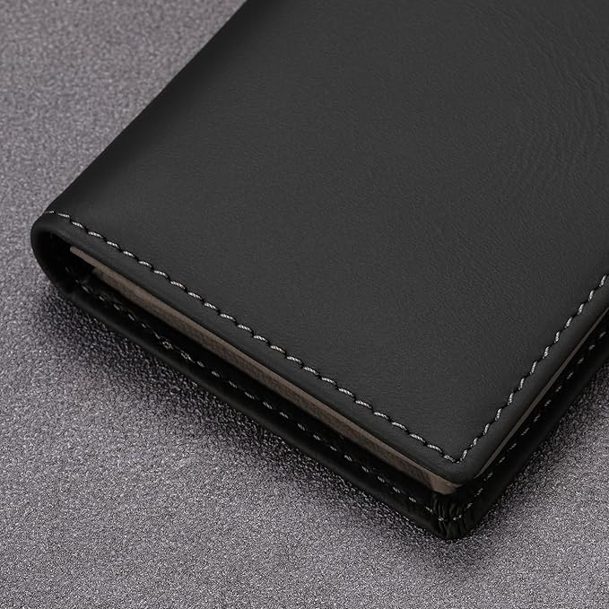 Leather Business Card Case Holder for Men & Women, Italian Calfskin