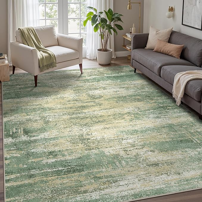 GENIMO Rugs for Bedroom-Washable 6x9 Area Rugs Lightweight Low Pile, Modern Printed Non-Slip Carpet for Living Room, Playroom, Dining Room, Office, Desert Dawn