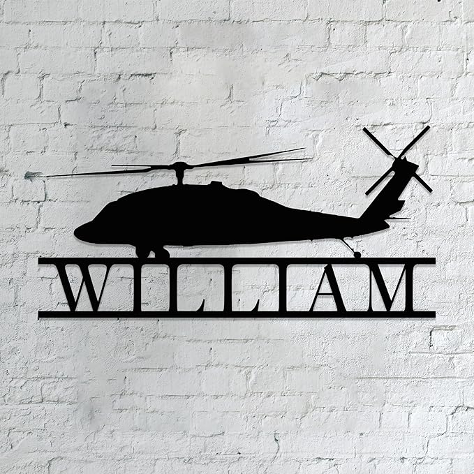 Personalized Metal Airplane Wall Art, Airplane Name Sign, Customized Pilot Name Sign, Airplane Hangar Sign Decor, Aviation Home Office Decor, Large Outdoor Decor, Pilot Gifts, Aircraft Lovers Gift