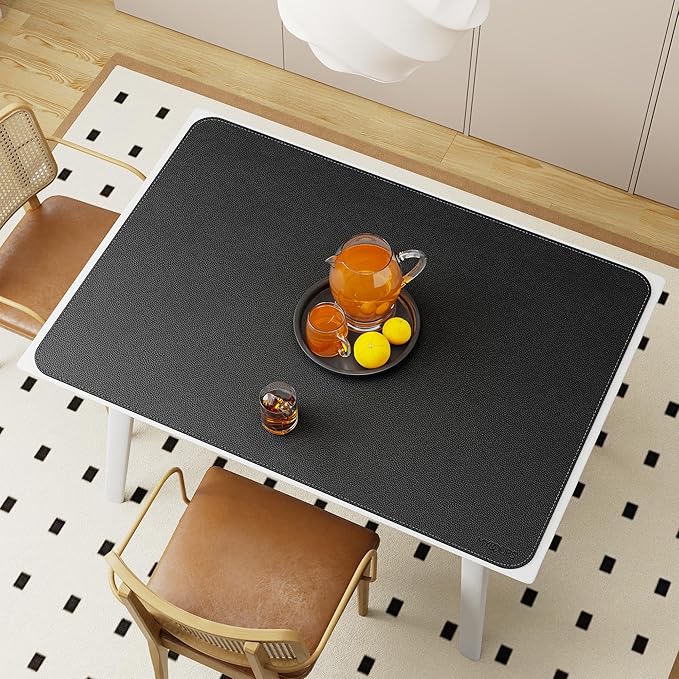 Mydours 40"x28" Large Desk Mat - Full Desk Blotter Pad, Desktop Computer Desk Mat, Waterproof Desk Protector Mat, Large Mouse Pad for Desk for Writing, Workspace, Home and Office (Black)