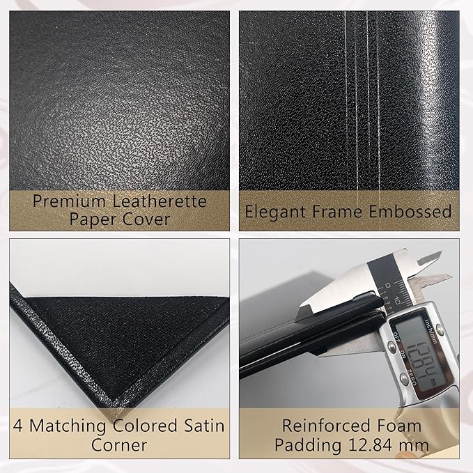 GraduationMall 11"x14" Smooth Padded Diploma Cover Certificate Holder Black
