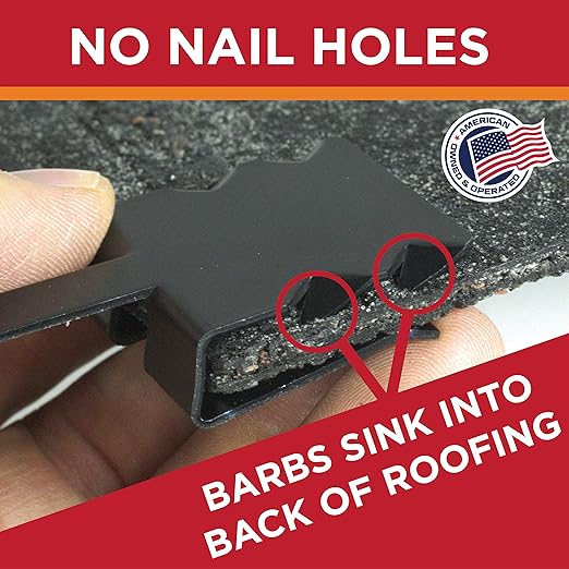Grip Clip Roof Clips, Safe for Heat Tape, Electric Cable & Roof Heat Cable Installation, Prevents Roof Damage, Easy Nail-Free Outdoor Cable Clips, Your Ultimate Cable Clip (.325-5 Pack)