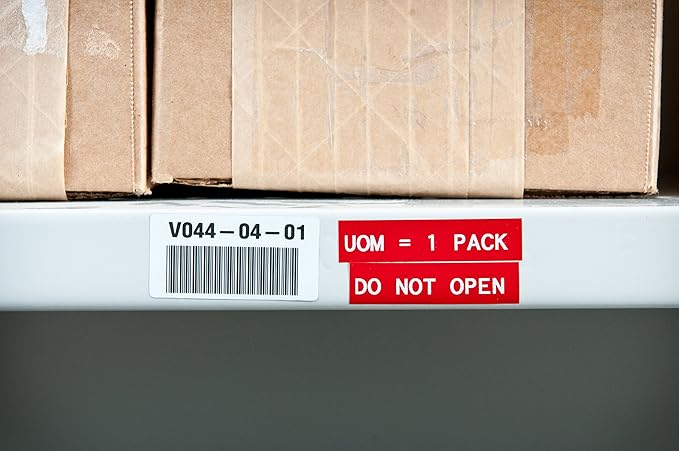 Brady Authentic (M21-500-595-RD) All-Weather Vinyl Label for Indoor/Outdoor ID, Lab and Equipment Labeling, White on Red- For M210, M210-LAB, M211, BMP21-PLUS and BMP21-LAB Printers, .5" W, 21' L
