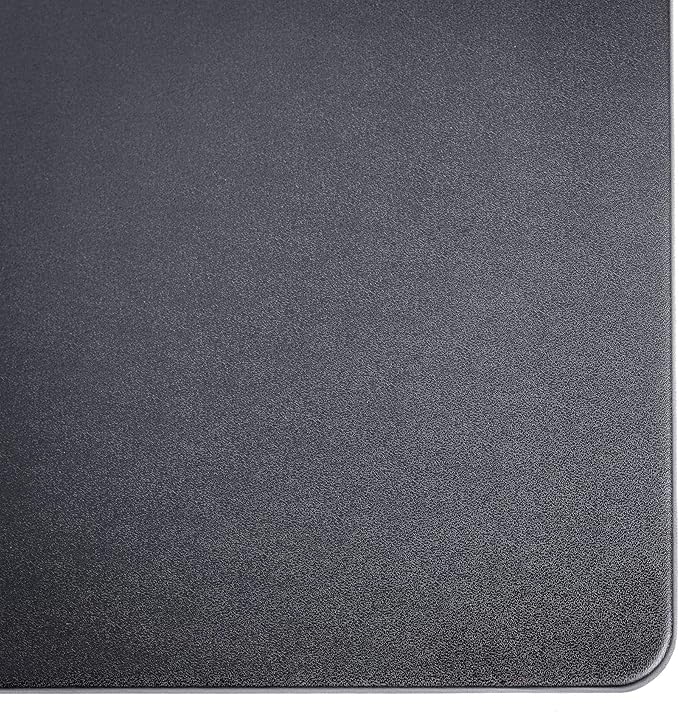 DACASSO Leatherette Desk Mat Without Rails - Luxury Leather Desk Blotter for Writing - Executive Desk Surface Protector - (Black, 30 x 19)