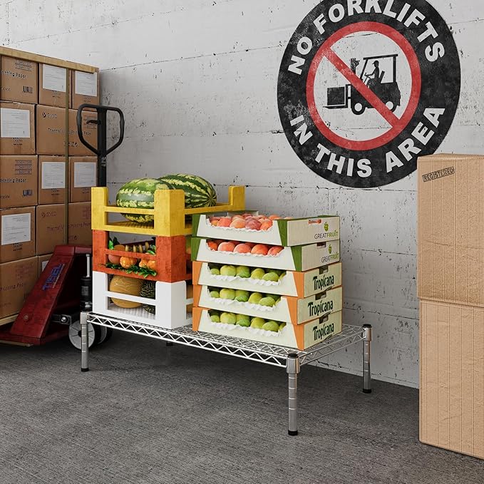 Regal Altair 18" Deep x 36" Wide x 8" Height 1-Tier Wire Shelving Kit | NSF Commercial Storage Rack Unit