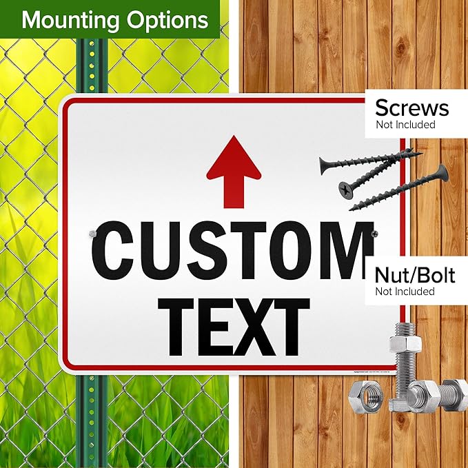 Custom Arrow,Custom Directional Sign, Up Arrow,24x30 Inches, 3M EGP Reflective, Rust Free .080 Aluminum, Fade Resistant, Made in USA by My Sign Center
