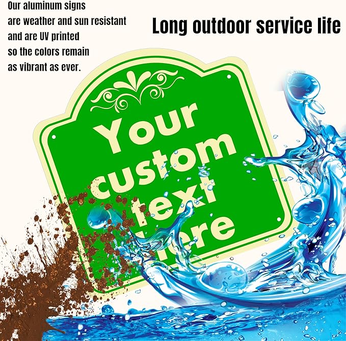 personalized metal sign, Custom Indoor/Outdoor Decorative Sign，Aluminum Weatherproof Metal Sign Multiple Sizes, Customize for Office, Business, Workplace, office, Home, Delivery Signs