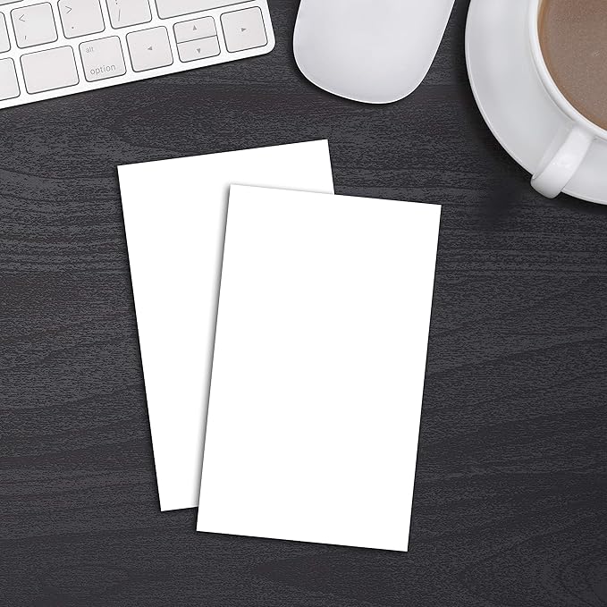 Home Advantage 3x5 Blank Index Cards - Our 50 Pack of Blank Note Cards Use Heavy Duty Cardstock to Make Them Bleed Proof