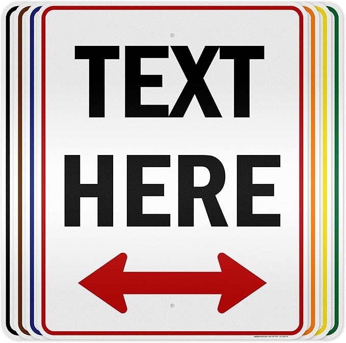 Custom Arrow,Custom Directional Sign, Two Way Arrow,24x30 Inches, 3M EGP Reflective, Rust Free .080 Aluminum, Fade Resistant, Made in USA by My Sign Center