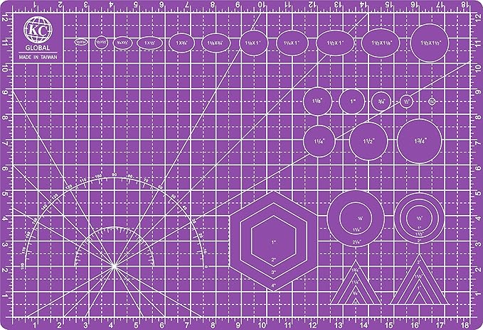 KC GLOBAL A3 (19"x13") Professional Grade Self-Healing Cutting Mat (Purple) - Odor-Free, Double-Sided, Eco-Friendly, Non-Slip, Premium Desk mat for DIY, Crafting, Model Building,and Art Projects