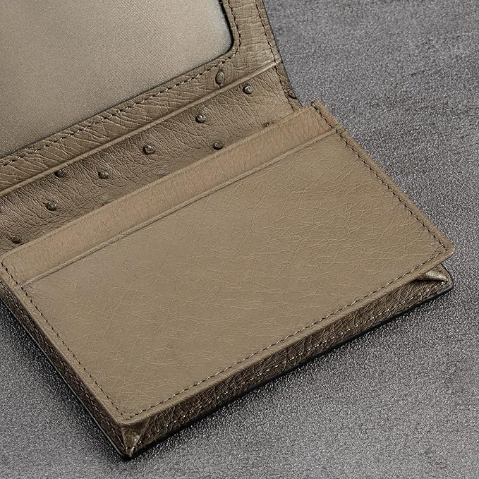 Leather Business Card Case Holder for Men & Women, Italian Calfskin