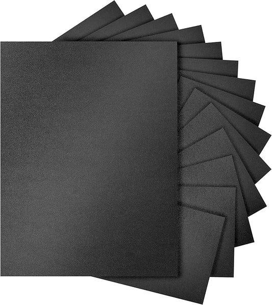 Silunkia 28 Sheets Shimmer Black Cardstock 8.5 x 11 Heavyweight Paper, 250gsm/92lb Black Construction Paper Card Stock for Making Card, Greeting Cards, Office, Scrapbooking, Wedding Invitations