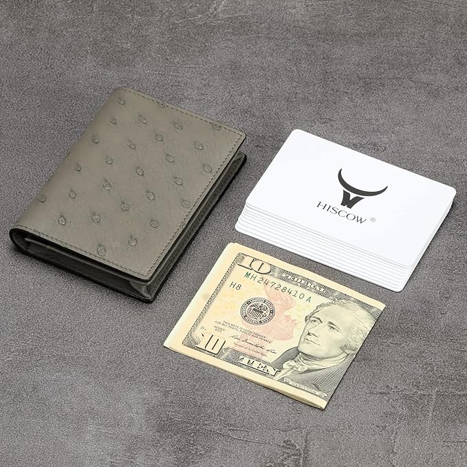 Leather Business Card Case Holder for Men & Women, Italian Calfskin