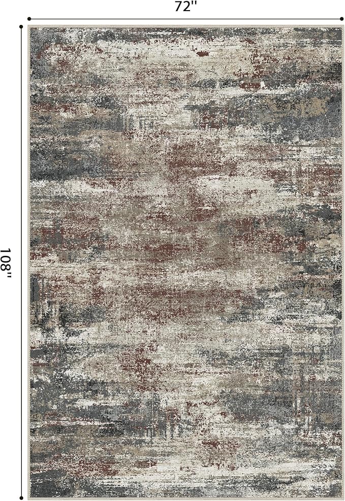 GENIMO Rugs for Bedroom-Washable 6x9 Area Rugs Lightweight Low Pile, Modern Printed Non-Slip Carpet for Living Room, Playroom, Dining Room, Office, Mystic Forest