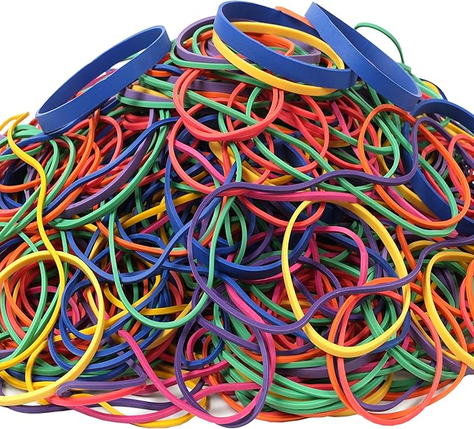 HAIDIBAO Rubber Bands Assorted Sizes 0.5lbs Multicolor Elastic Bands for Office supplies size:#16,#18,#19,#32,#33,#64,#117A