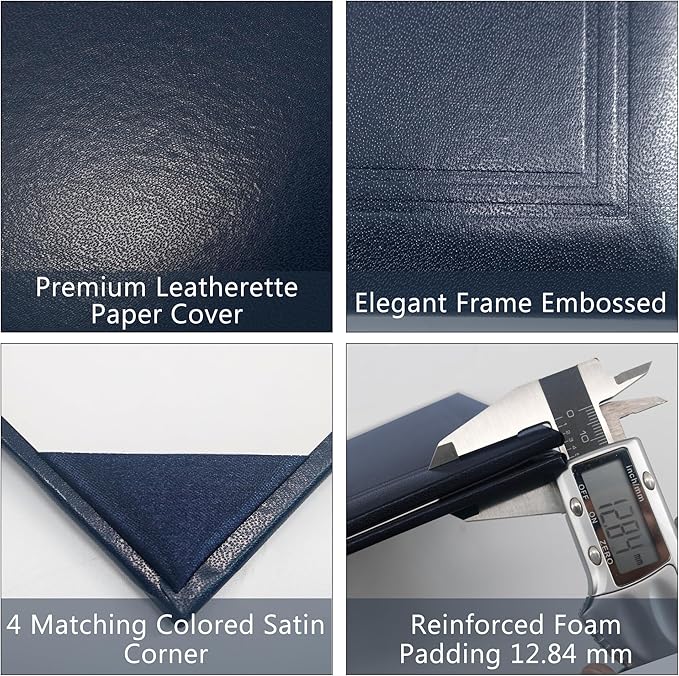 GraduationMall 11"x14" Smooth Padded Diploma Cover Certificate Holder Navy