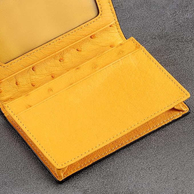 Leather Business Card Case Holder for Men & Women, Italian Calfskin