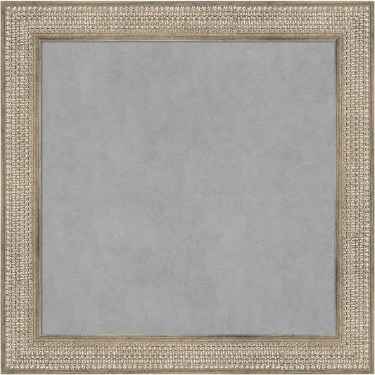 Amanti Art Silver Framed Magnetic Board 30x30 Medium Vision Board for use with Magnets, 100% Metal Sheet to Display Items as Office Decor or for Home Organization in mudroom, Kitchen or Kids Room